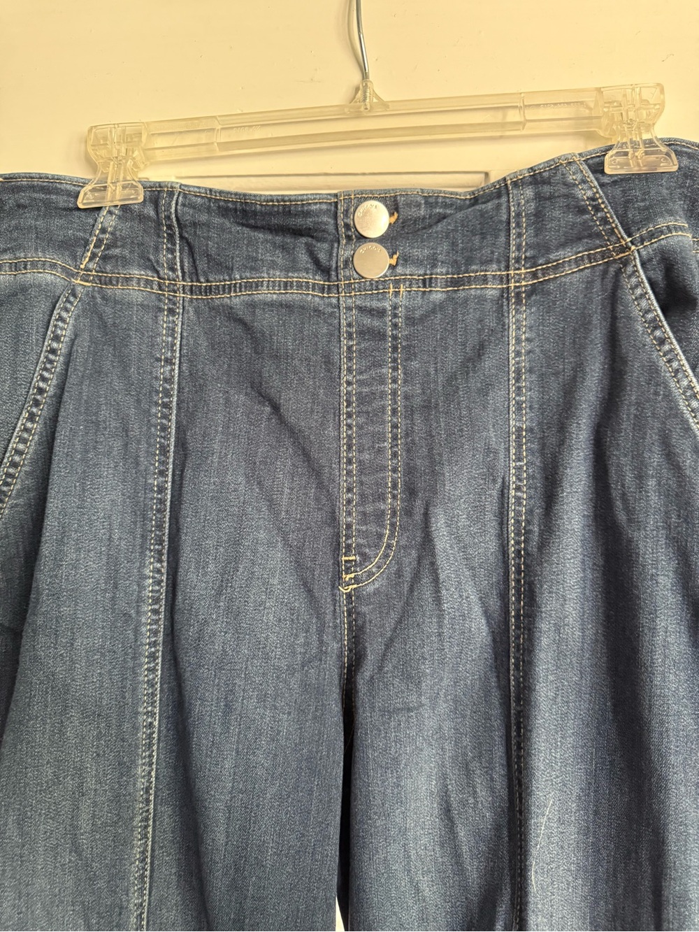 Chico’s Size 2 Women’s Pull On High-Waist Dark Blue Denim Jeans